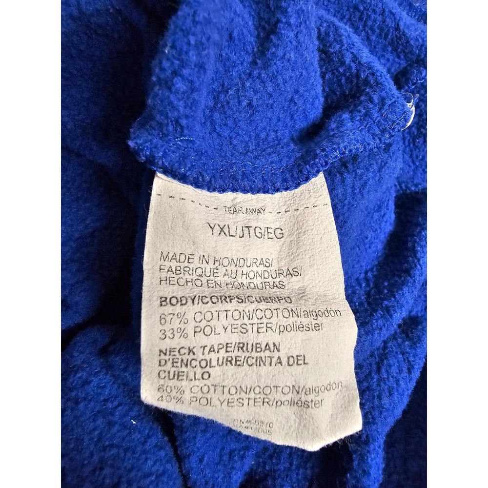 Under Armour Youth XL blue with white logo hooded sweatshirt front pocket - Picture 2 of 8